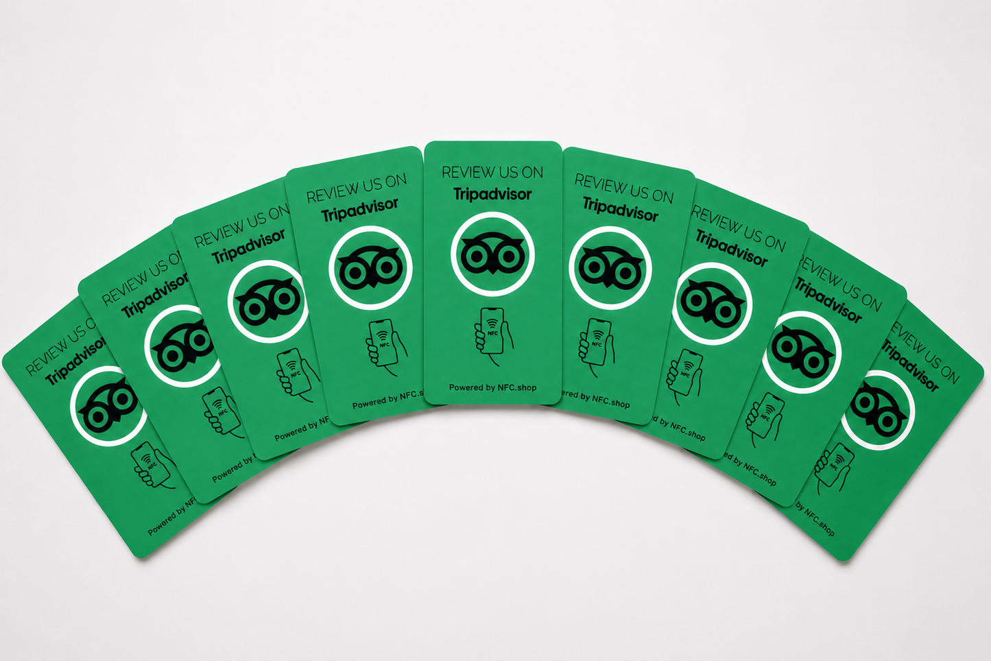 Tripadvisor review kaarten - Onze chip opent jouw Tripadvisor pagina.