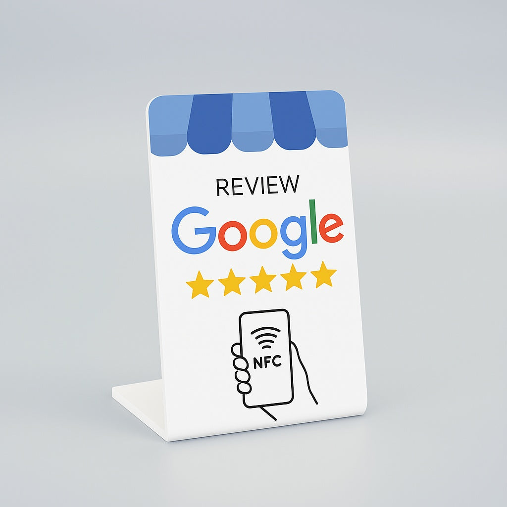 Telefoonbordje - Nu met 2 gratis Google review kaartjes! Onze chip opent jouw Google Review pagina.