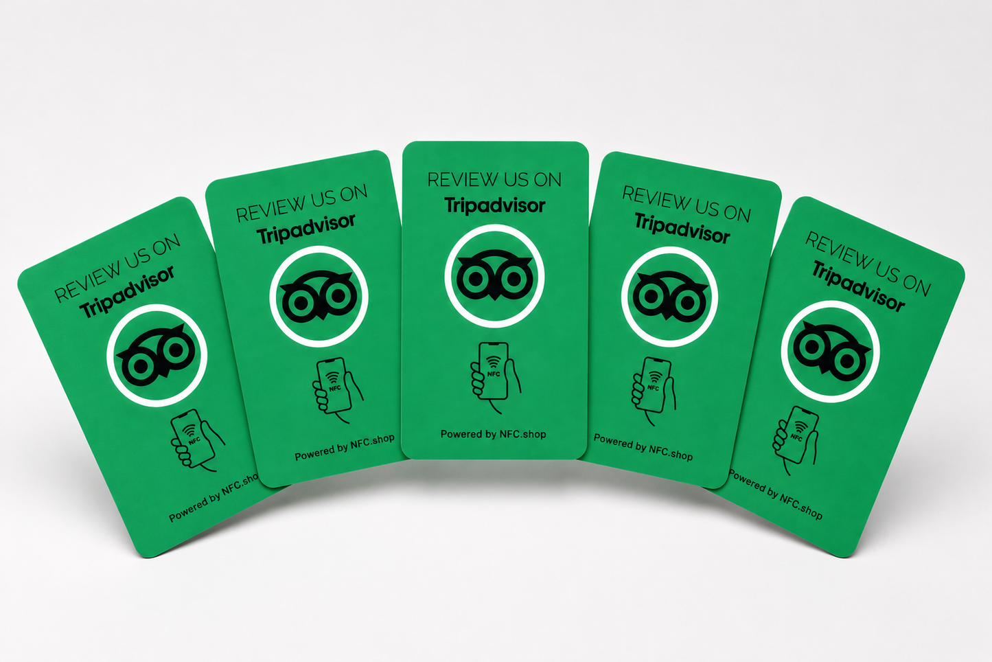Tripadvisor review kaarten - Onze chip opent jouw Tripadvisor pagina.