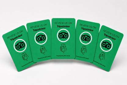 Tripadvisor review kaarten - Onze chip opent jouw Tripadvisor pagina.