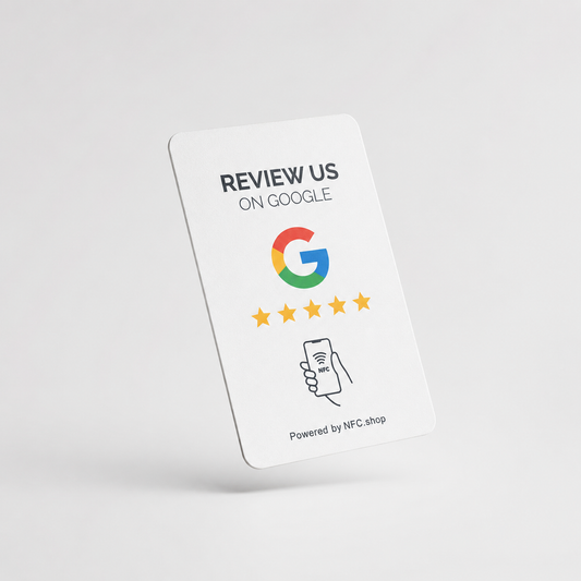 Google review kaart- Onze chip opent jouw Google Review pagina.