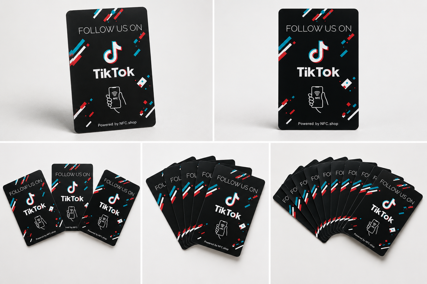 Tiktok kaarten 'Follow us' - Onze chip opent jouw Tiktok pagina.- Leuke gadget