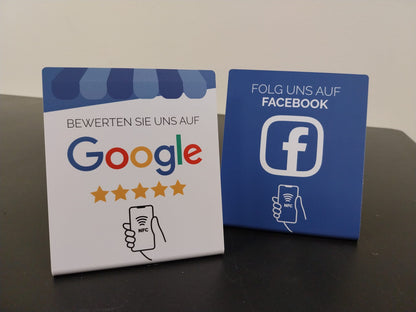 Telefoonbordjes - Duo Google en Facebook