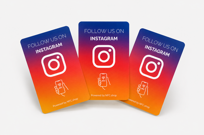 Instagram kaart  'Follow us' - Onze chip opent jouw Instagram pagina.