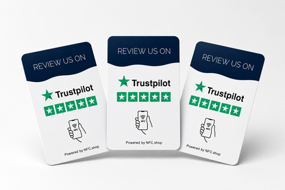 Trustpilot review kaart - Onze chip opent jouw Trustpilot pagina.