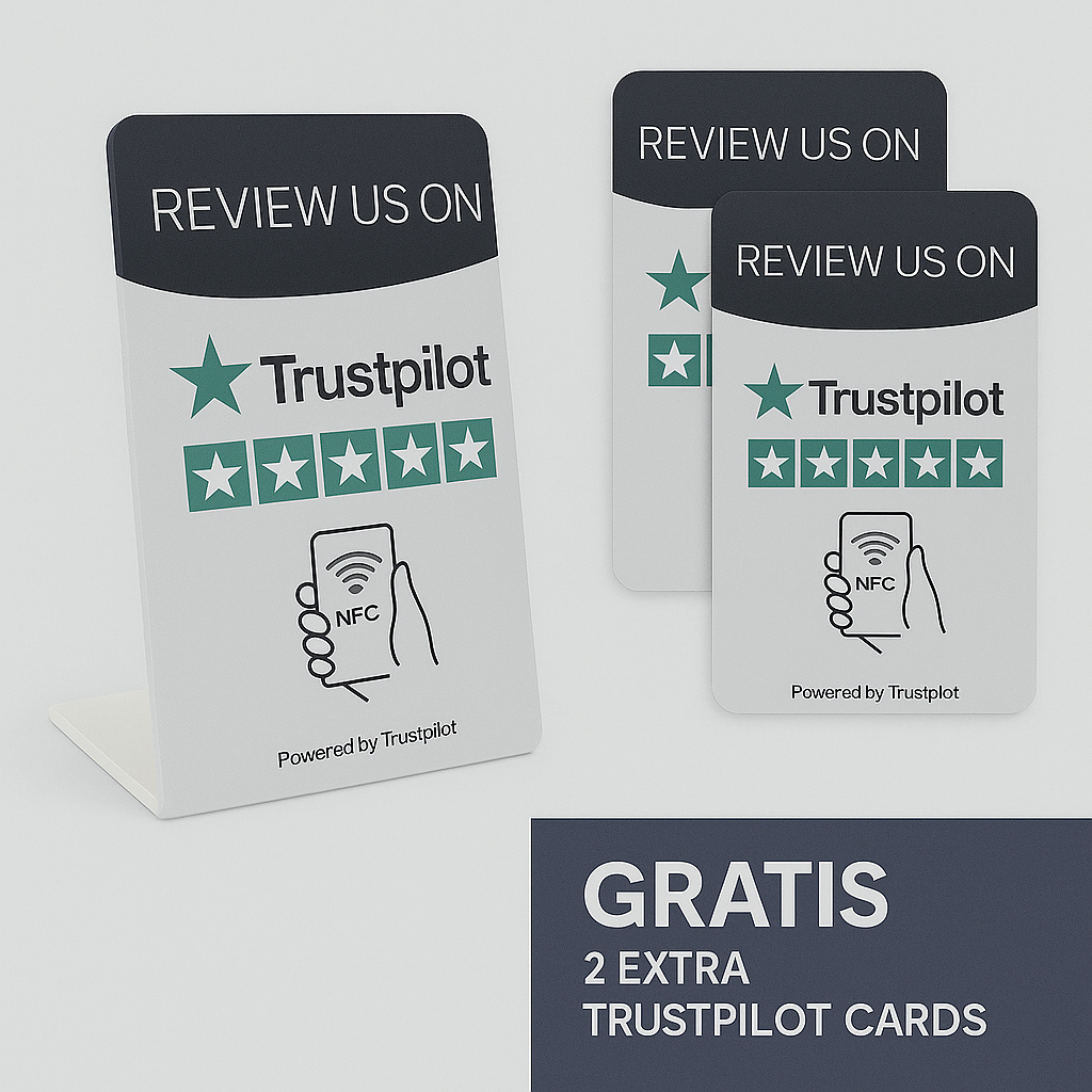 Telefoonbordje - Nu met 2 gratis Trustpilot kaartjes! Onze chip opent jouw Trustpilot Review pagina