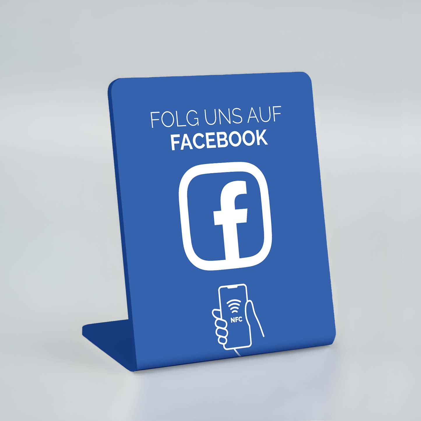 Facebook 'FOLG UNS' Display (breed) (Deutsch)