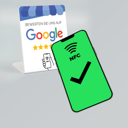 Google review display - Nu tijdelijk met 2 gratis Google review kaartjes erbij!! (breed) (Deutsch)