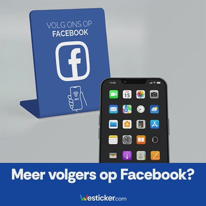 Telefoonbordje - Onze chip opent jouw Facebook pagina