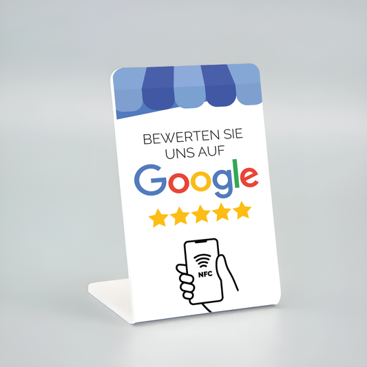 ein Display mit Google Bewertung