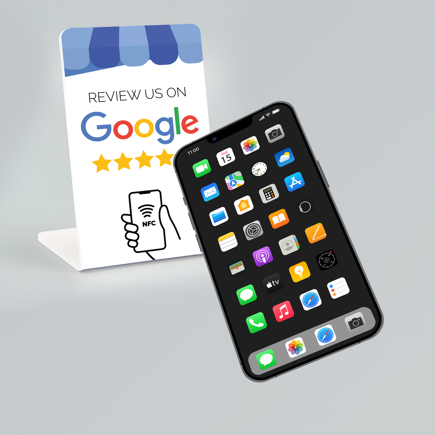 Google review display - Nu tijdelijk met 2 gratis Google review kaartjes erbij!! (English)