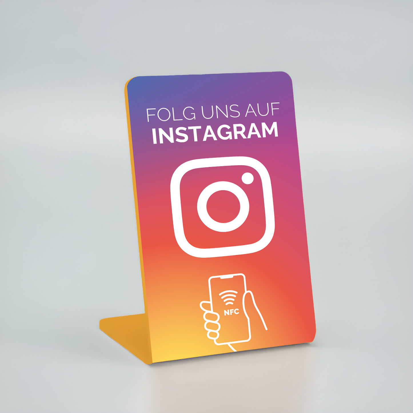 Instagram 'FOLG UNS' Display (Deutsch)