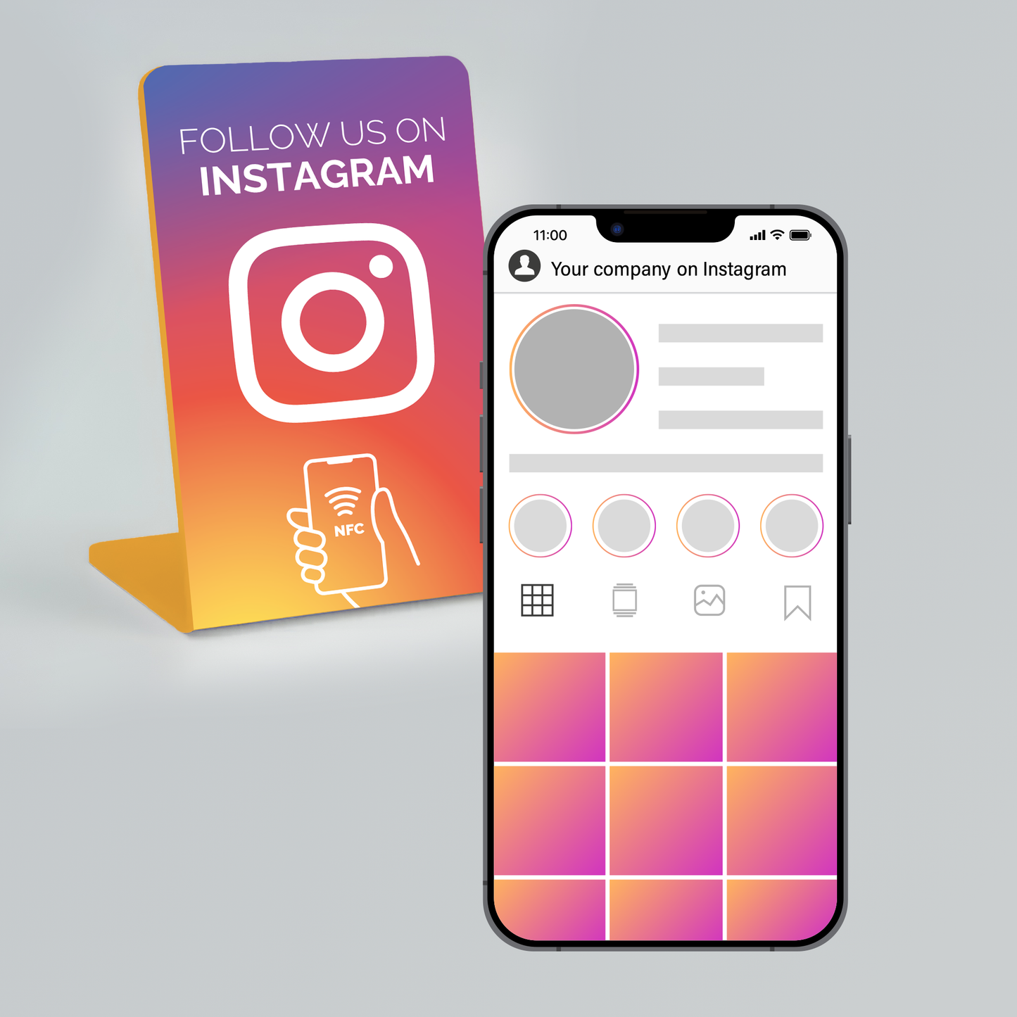 Instagram 'Follow us' Display (English)