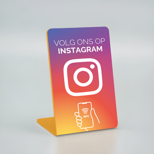 Telefoonbordje - Onze chip opent jouw Instagram pagina