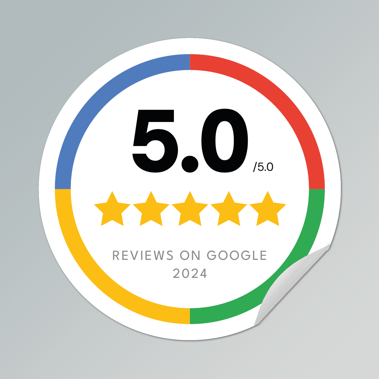 Budget Google review sticker